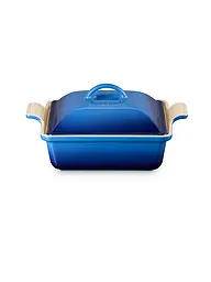 LE CREUSET | Auflaufform quadratisch mit Deckel 23cm/2,4l TRADITION Sea Salt | blau
