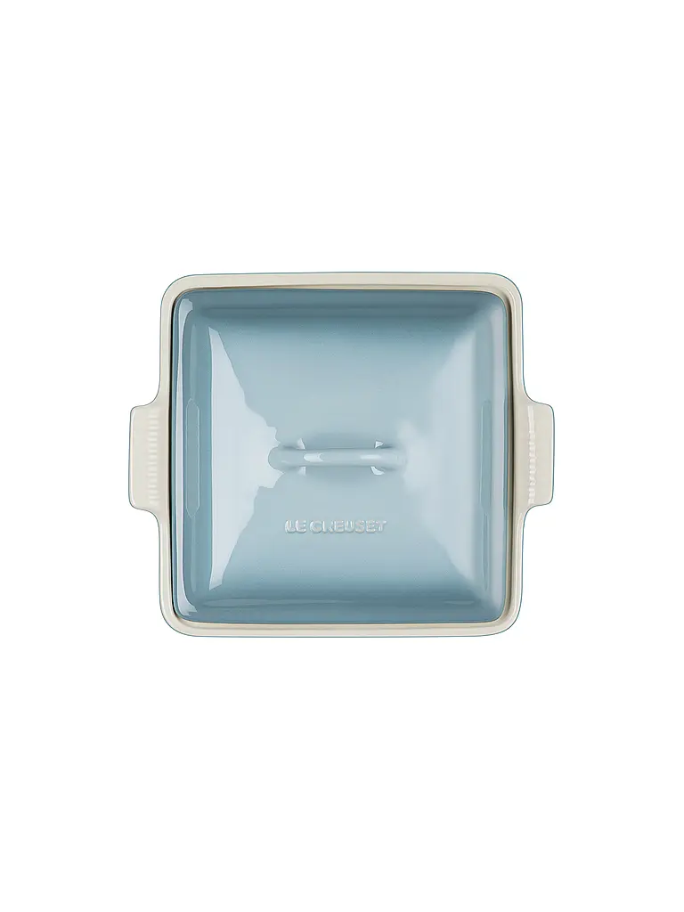 LE CREUSET | Auflaufform quadratisch mit Deckel 23cm/2,4l TRADITION Sea Salt | hellgrau