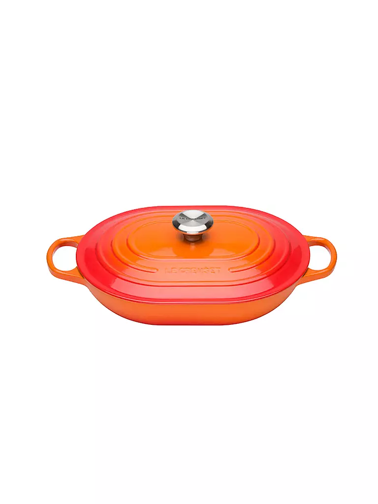 LE CREUSET | Bräter "Oblong Signature" 31cm (Ofenrot) | orange