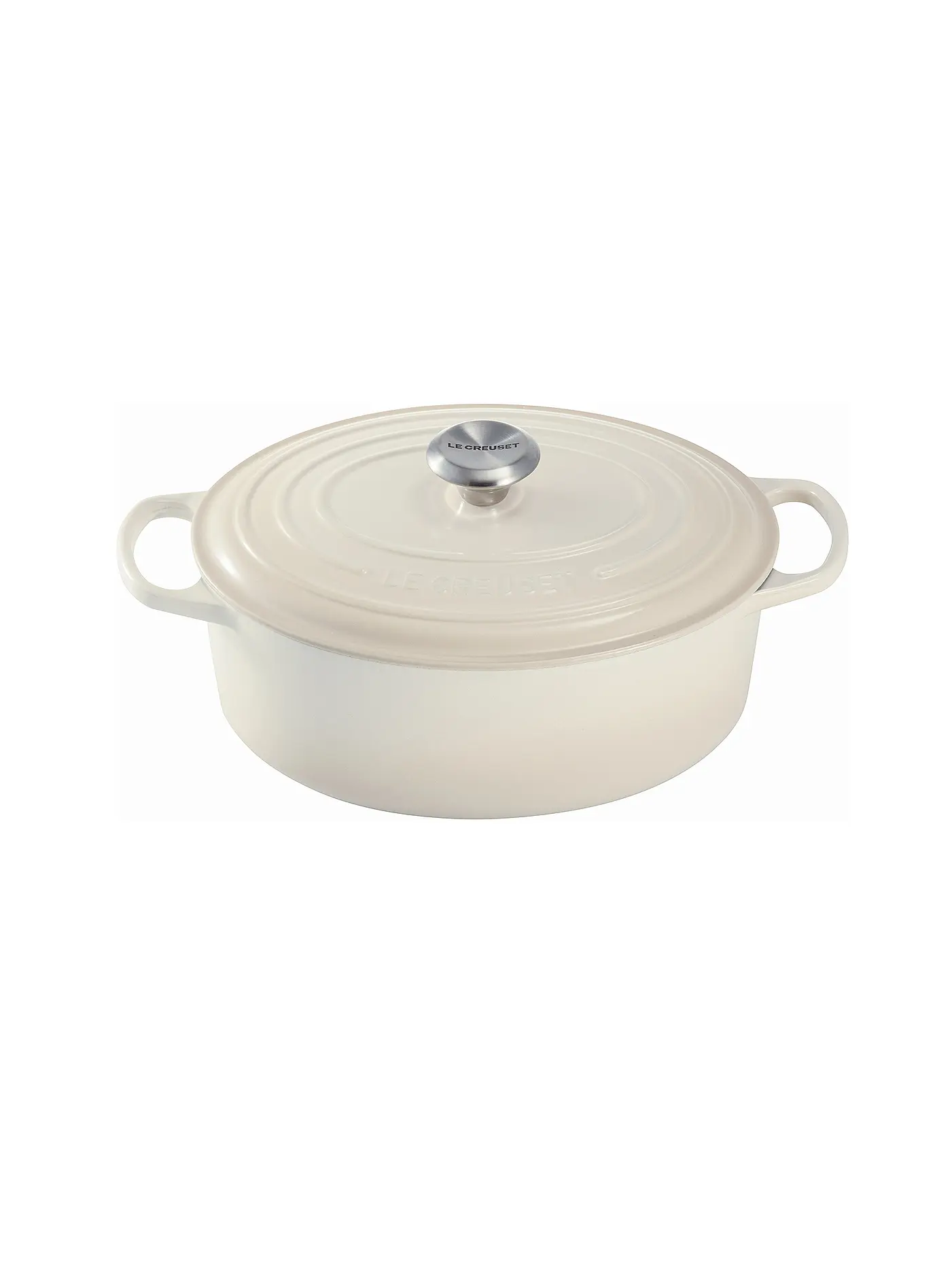 LE CREUSET | Bräter oval Signature 31cm 6,3l Meringue | creme