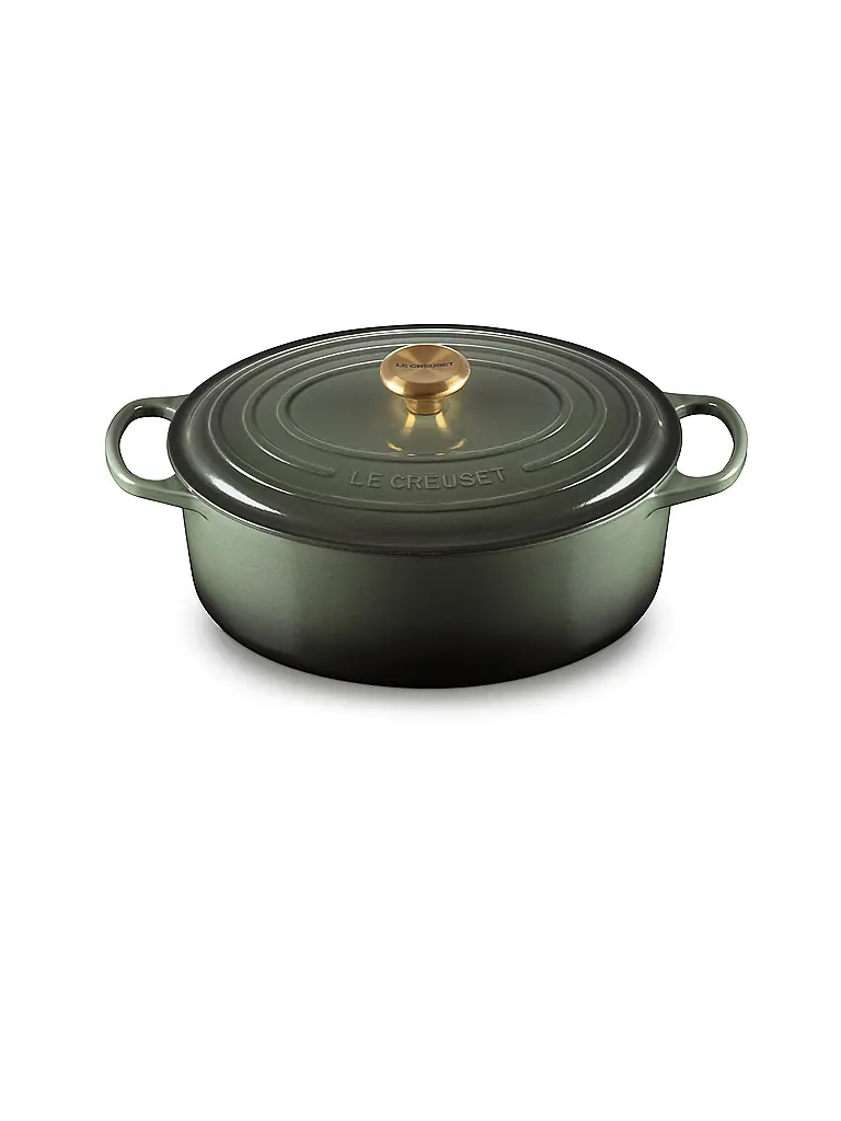 LE CREUSET | Bräter oval SIGNATURE 31cm 6,3l Thyme | dunkelgrün