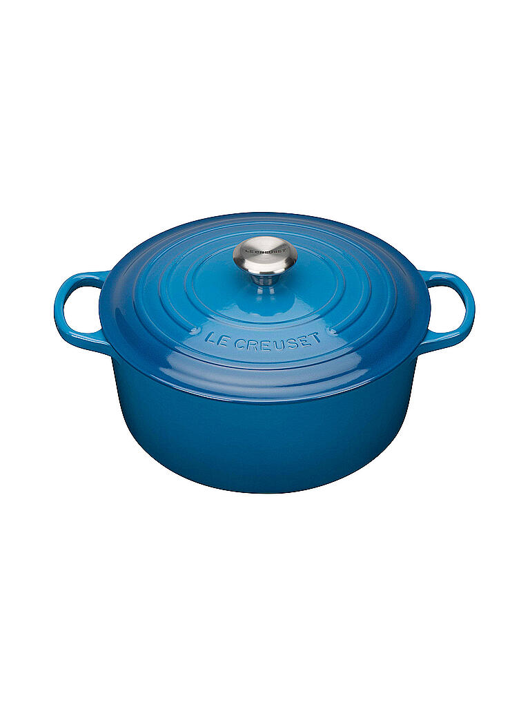 LE CREUSET | Bräter rund "Signature" 20cm/2,4l (Marseille) | blau