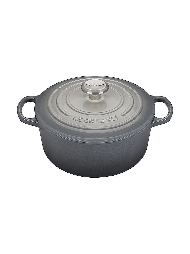 LE CREUSET | Bräter rund "Signature" 24cm (Ombre Grau) | grau