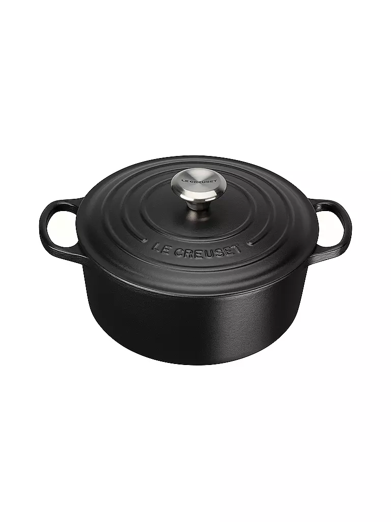 LE CREUSET | Bräter rund "Signature" 24cm/4,2l (Schwarz) | schwarz