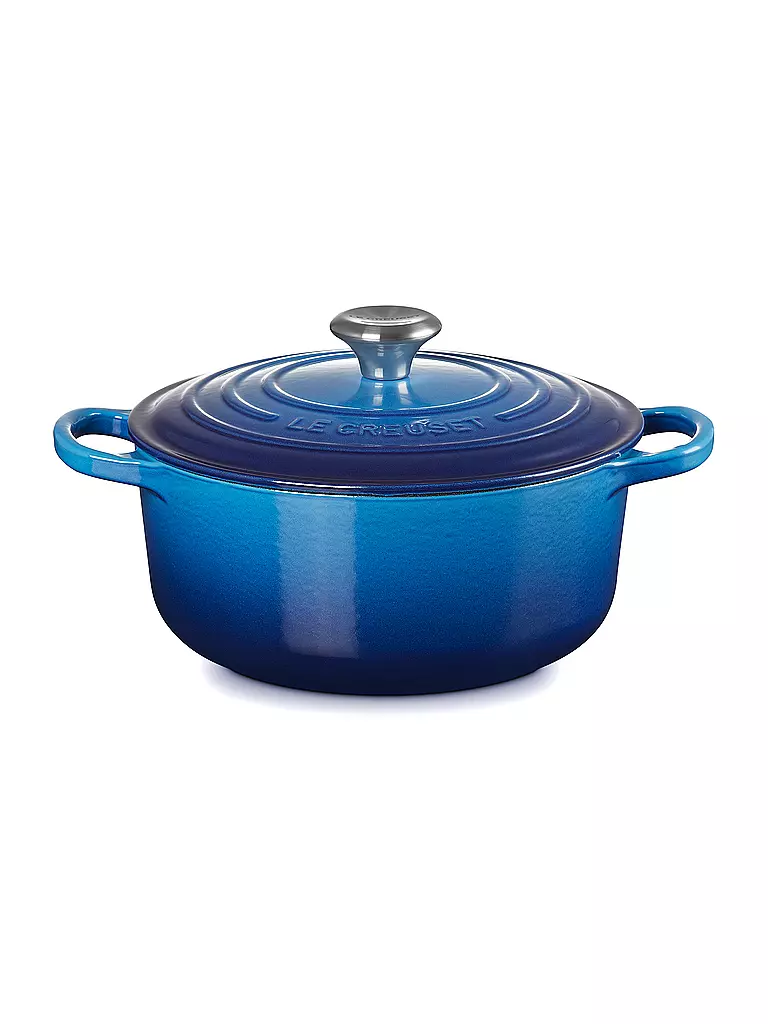 LE CREUSET | Bräter rund 20cm/2,4l SIGNATURE Azure | blau