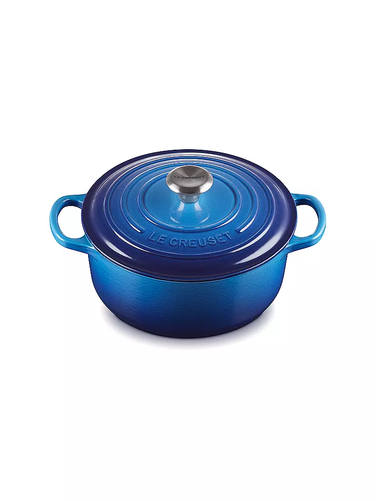 LE CREUSET | Bräter rund 20cm/2,4l SIGNATURE Azure | blau