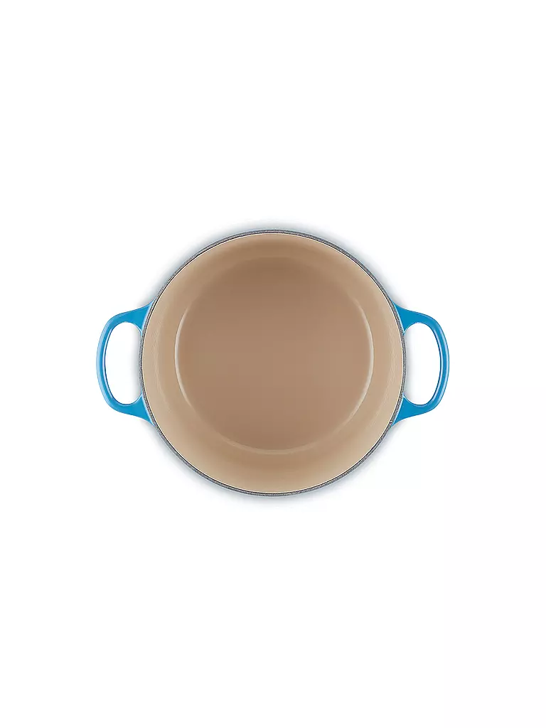 LE CREUSET | Bräter rund hoch SIGNATURE 24cm Azure | hellgrau