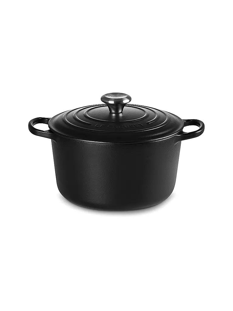 LE CREUSET | Bräter rund hoch SIGNATURE 24cm Schwarz | schwarz