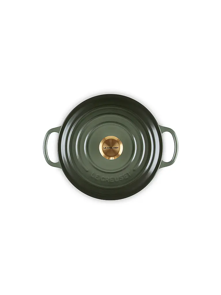 LE CREUSET | Bräter rund SIGANTURE 20cm/2,4l  | dunkelgrün