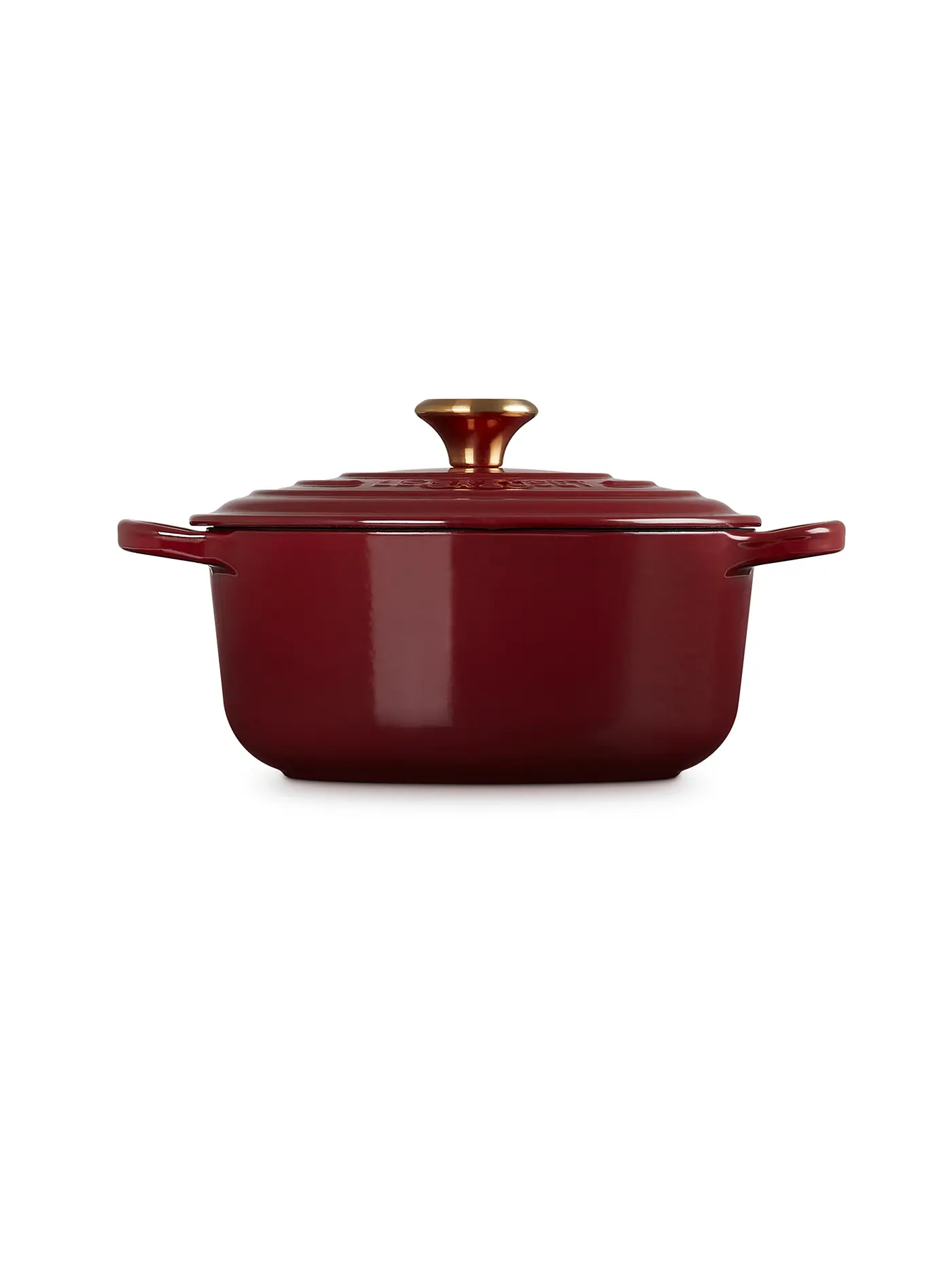 LE CREUSET | Bräter rund "Signature" 20cm/2,4l (Ofenrot) | dunkelrot