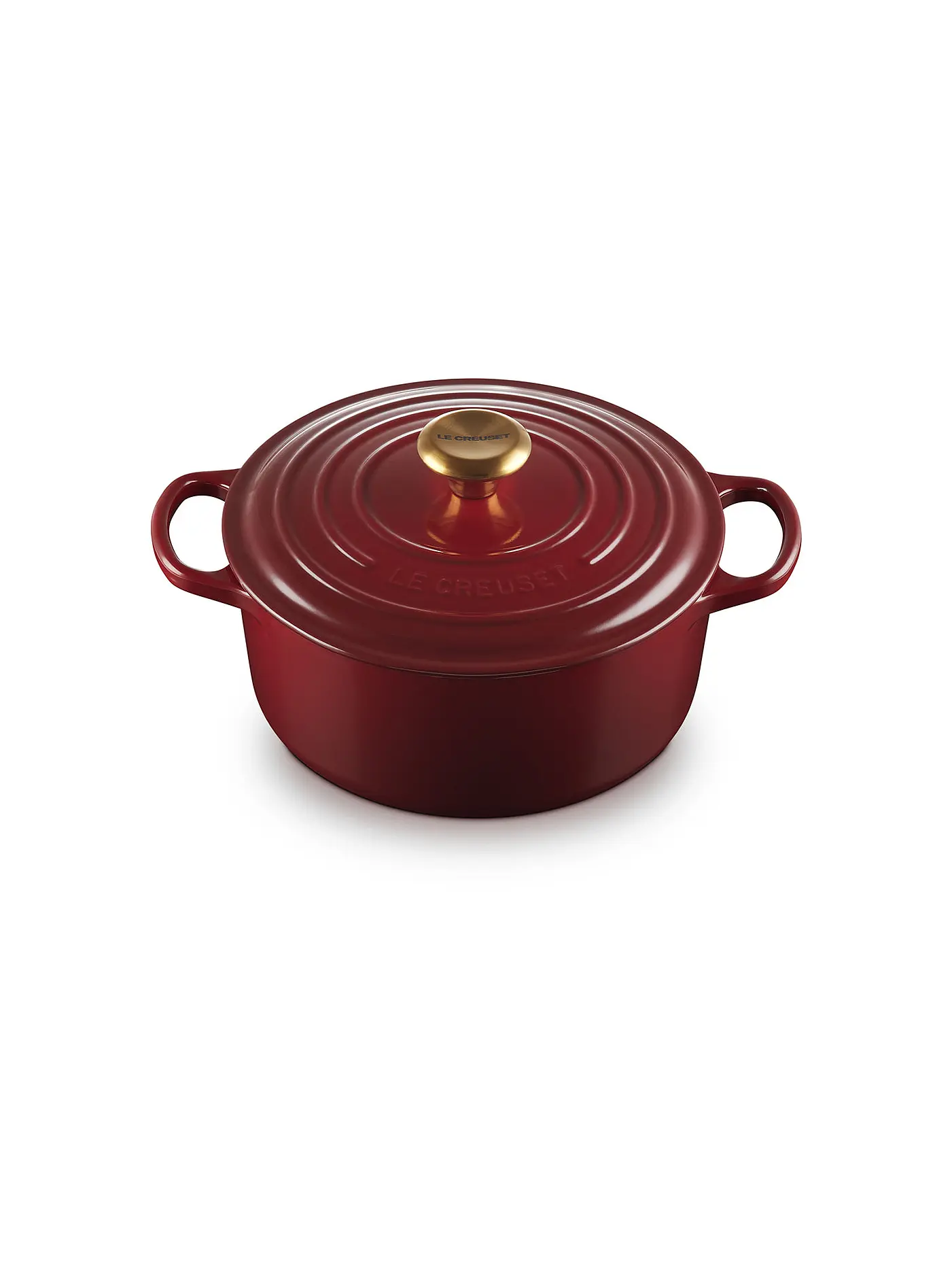 LE CREUSET | Bräter rund SIGNATURE 24cm/4,2l Garnet | dunkelrot