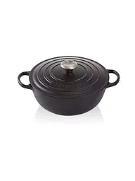 LE CREUSET | Familientopf  28cm La Marmite SIGNATURE Meringue | schwarz