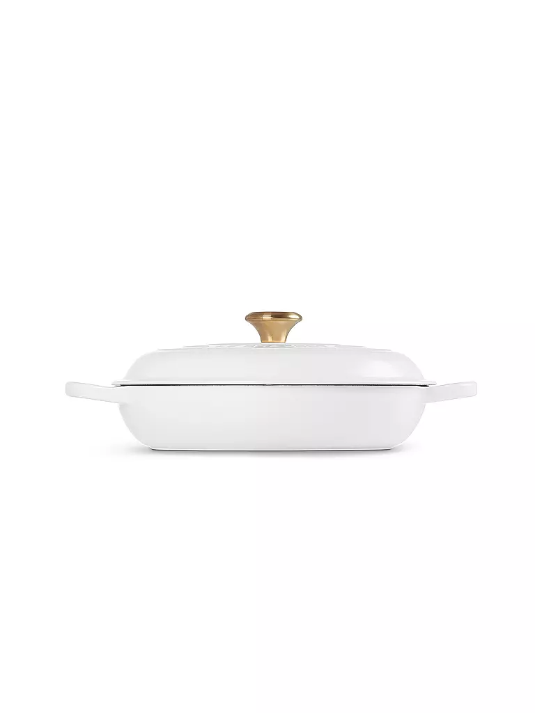 LE CREUSET | Gourmet-Profitopf mit Deckel 30 cm/3,5l SIGNATURE White | weiss