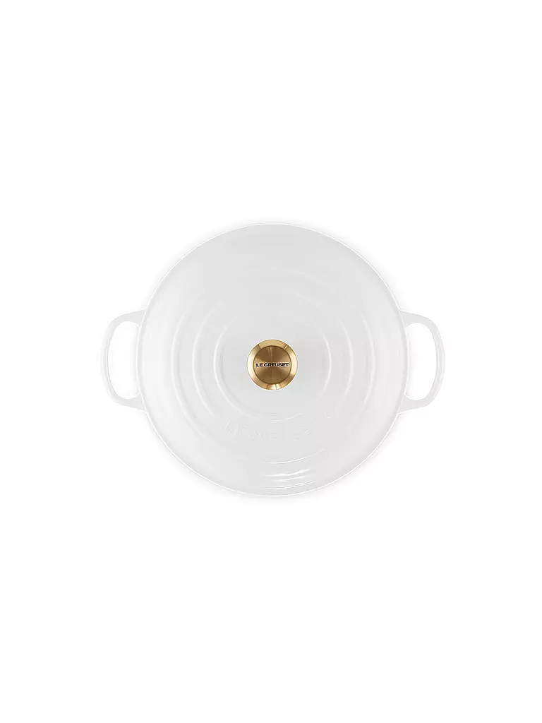 LE CREUSET | Gourmet-Profitopf mit Deckel 30 cm/3,5l SIGNATURE White | weiss