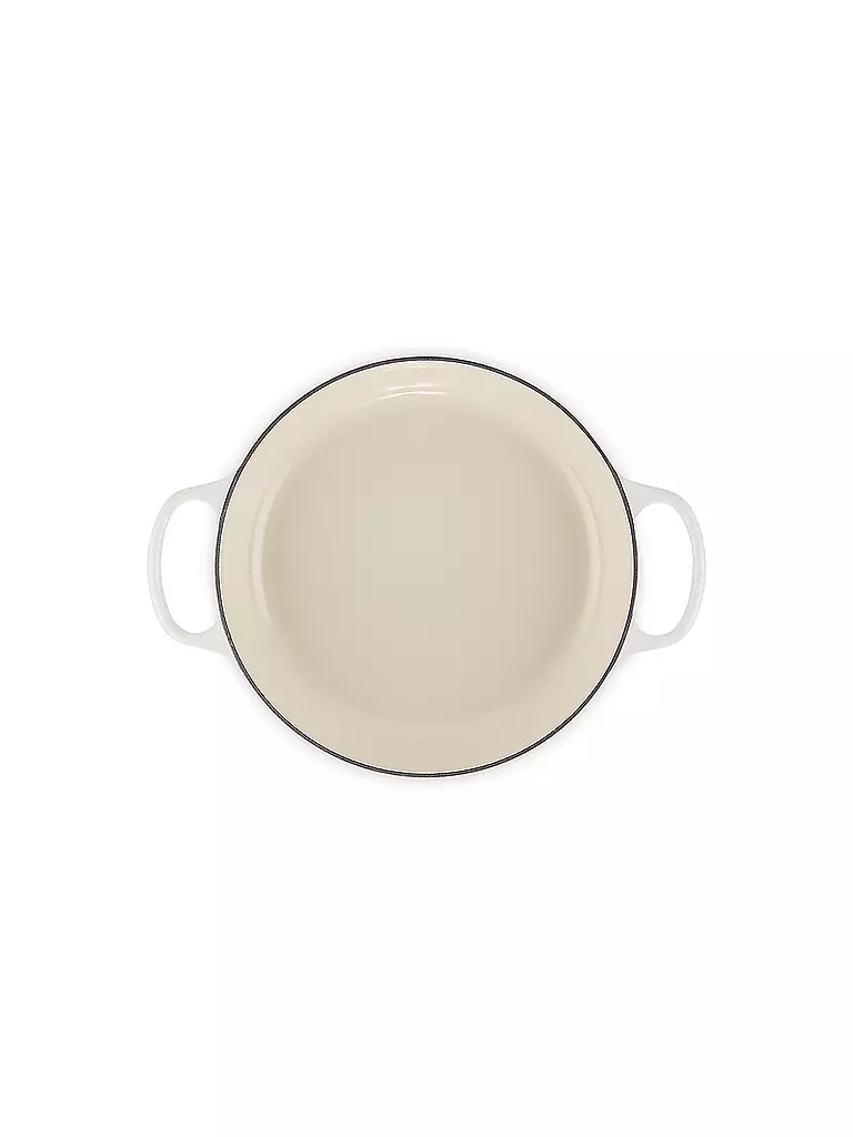 LE CREUSET | Gourmet-Profitopf Schneeflocke aus Gusseisen mit Goldknopf 26cm/2,2l SIGNATURE Cotton | beige