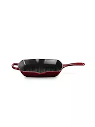 LE CREUSET | Grillpfanne quadratisch 26x26cm SIGANTURE Thyme | dunkelrot