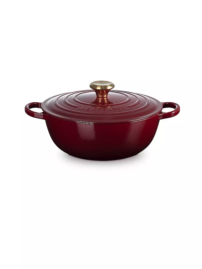 LE CREUSET | Gusseisen-Bräter mit Deckel 26cm/4,1l LA MARMITE SIGNATURE Garnet | dunkelrot