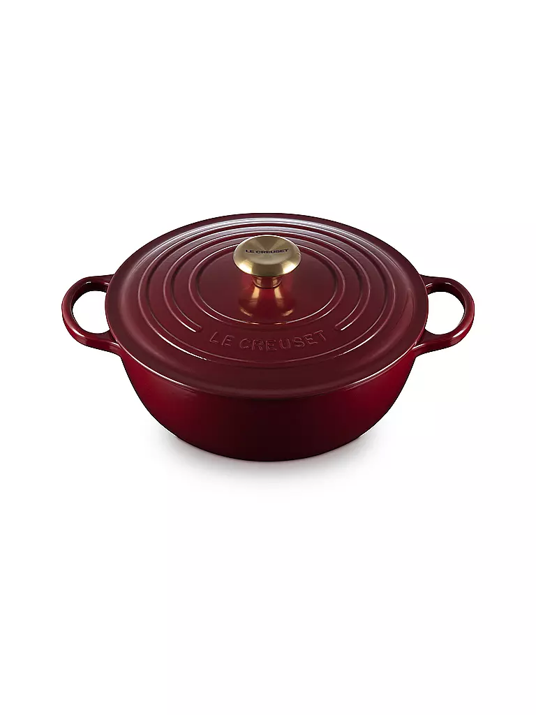 LE CREUSET | Gusseisen-Bräter mit Deckel 26cm/4,1l LA MARMITE SIGNATURE Garnet | dunkelrot