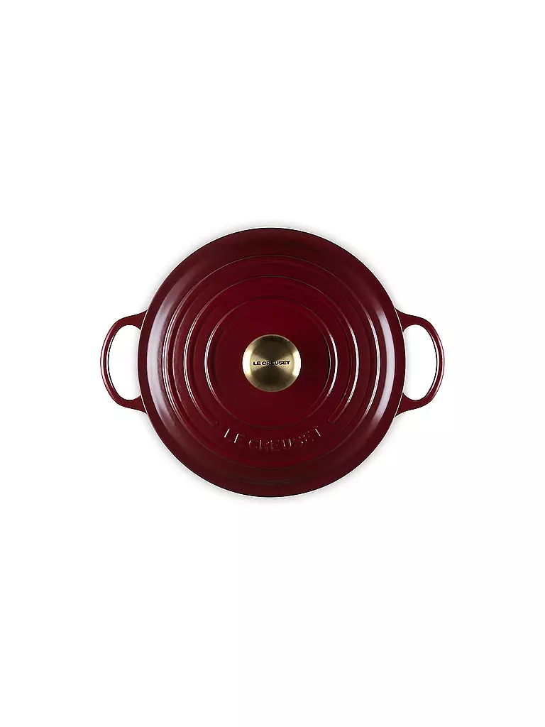 LE CREUSET | Gusseisen-Bräter mit Deckel 26cm/4,1l LA MARMITE SIGNATURE Garnet | dunkelrot