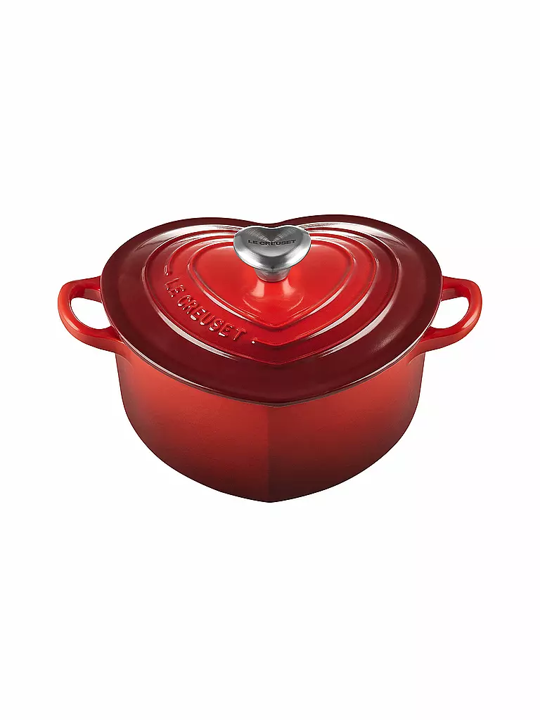 LE CREUSET | Herzbräter mit Herzknopf 20cm/1,9l Kirschrot | rot