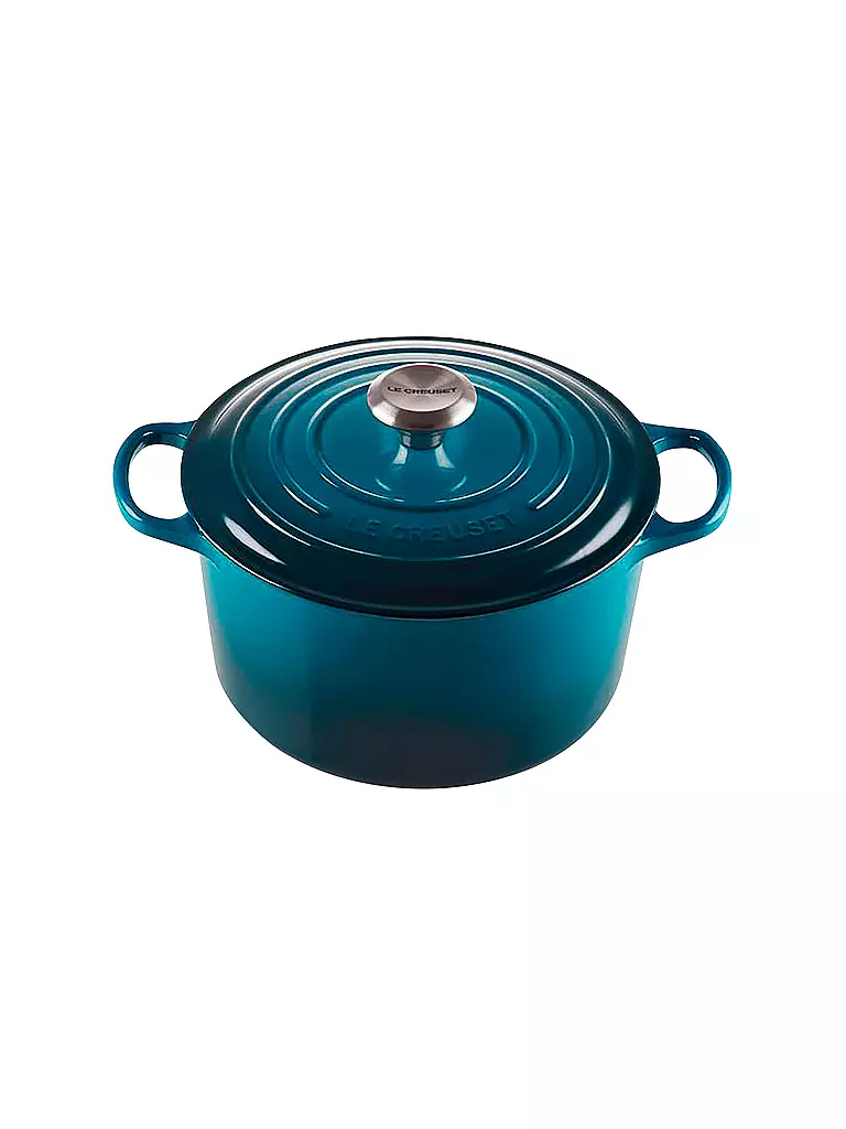 LE CREUSET | Hoher runder Bräter aus Gusseisen Signature 24cm Deep Teal | petrol