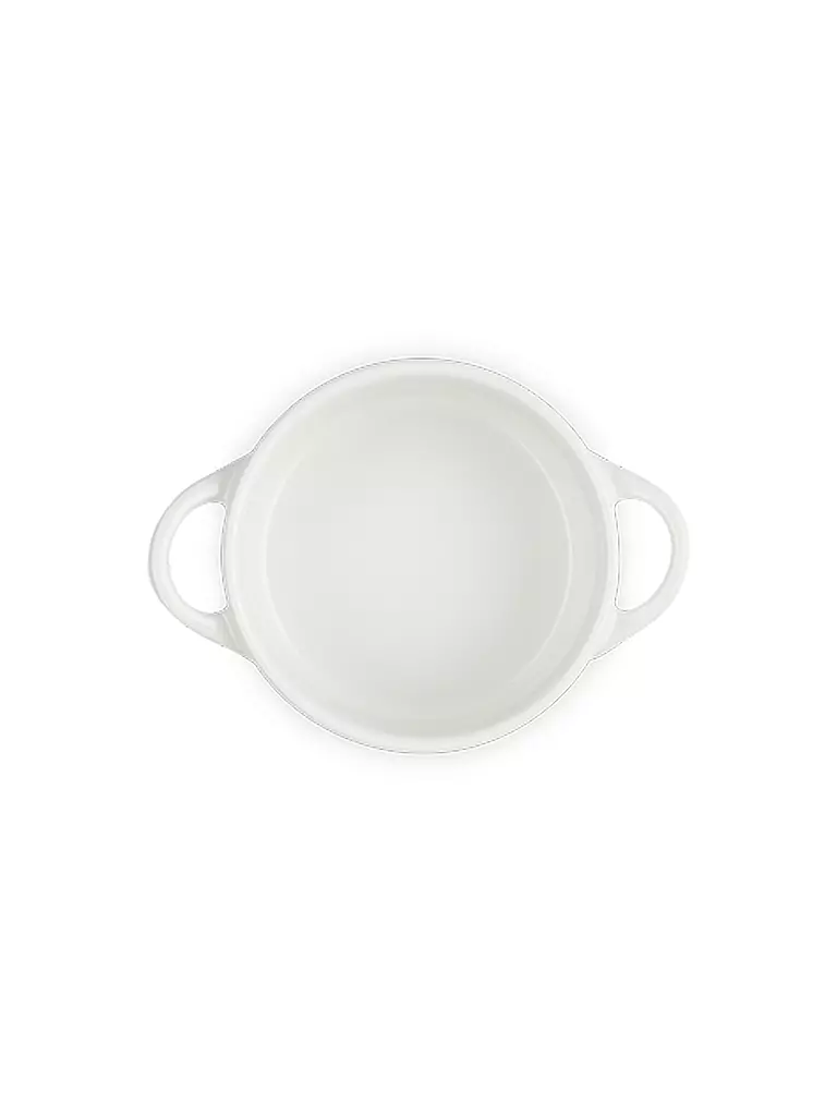 LE CREUSET | Mini Cocotte rund 10cm mit Herzknopf Meringue | creme