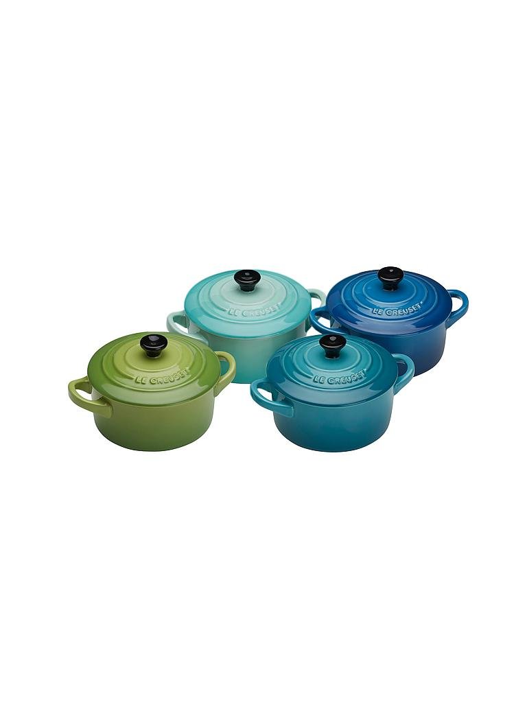 LE CREUSET | Mini Cocotte Set 4tlg Meeresbrise Blau Grün | bunt