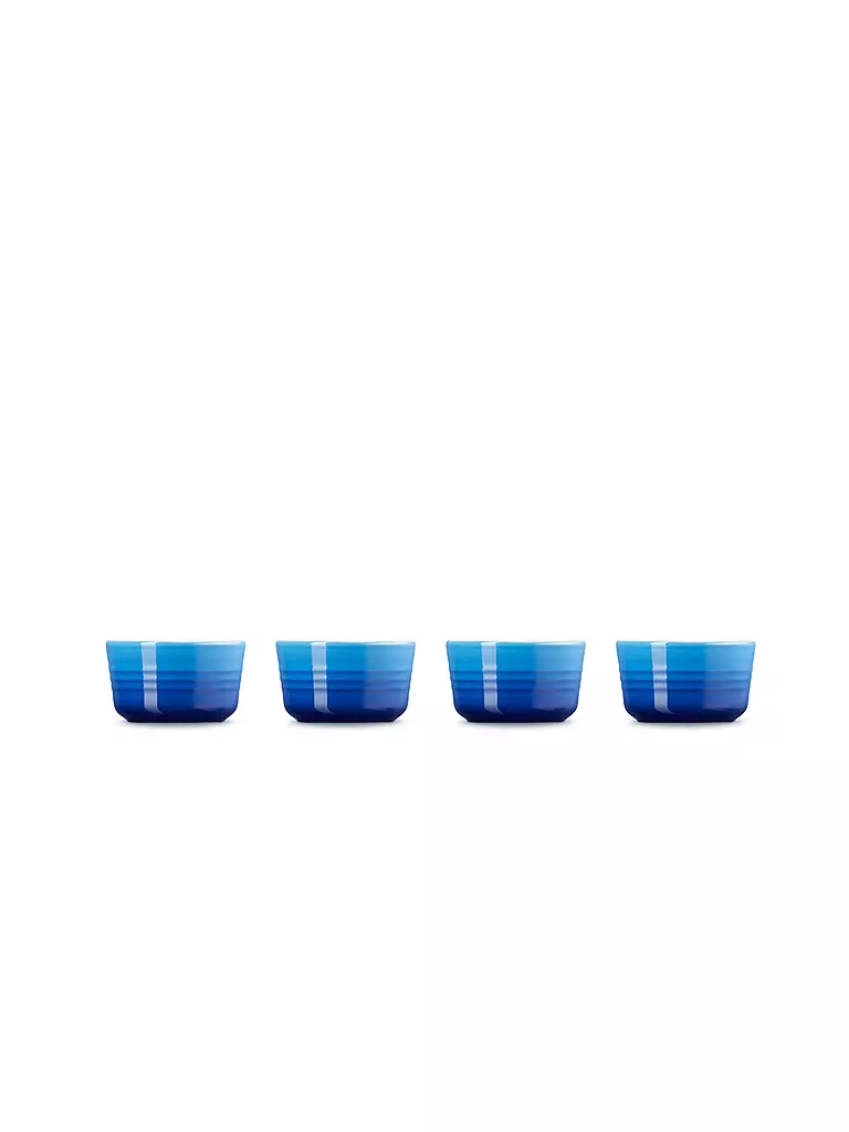 LE CREUSET | Mini Förmchen aus Steinzeug 4-er Set Azure  | blau