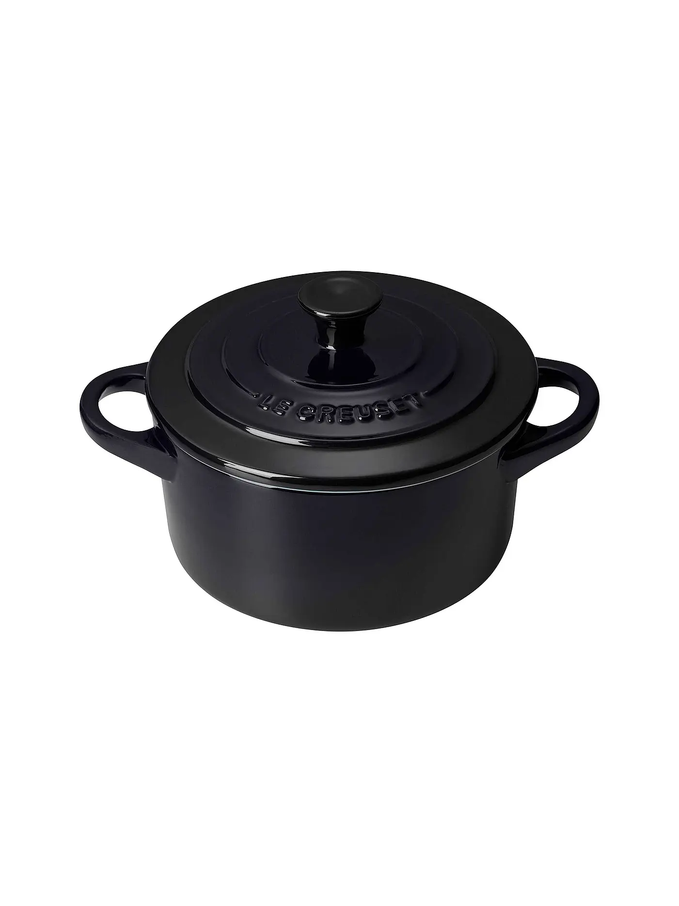 LE CREUSET | Mini-Cocotte POTERIE 10cm/0,2L Azure | schwarz