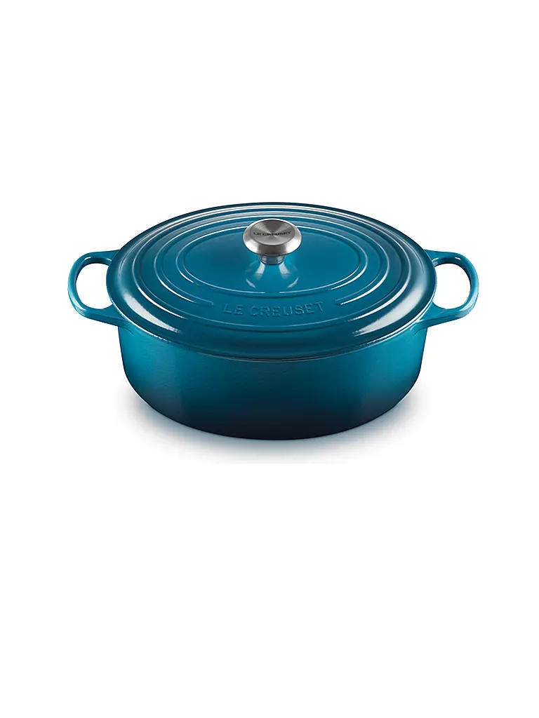 LE CREUSET | Ovaler Bräter aus Gusseisen Signature 35cm Deep Teal | petrol