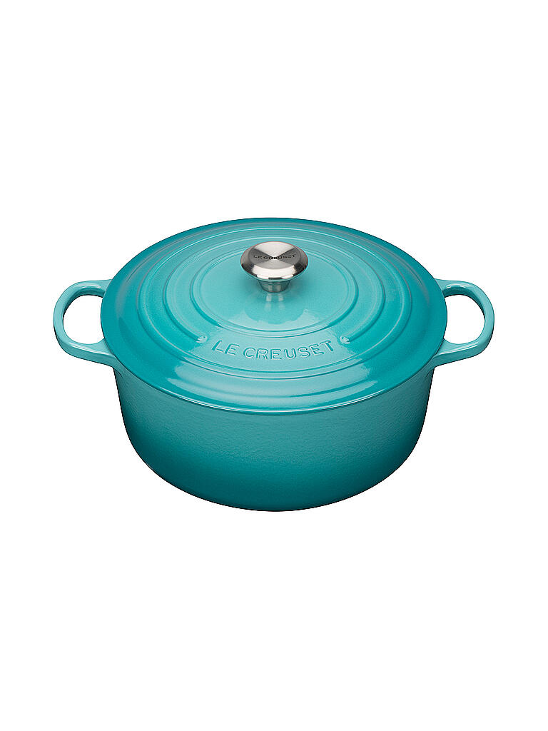LE CREUSET | Runder Bräter aus Gusseisen 24cm Karibik | türkis