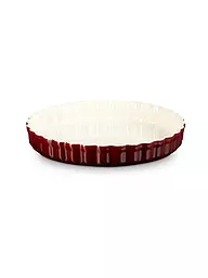 LE CREUSET | Tarteform Poterie 28cm/2,1l Meringue | dunkelrot