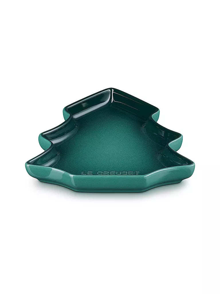LE CREUSET | Teller in Tannenbaumform aus Steinzeug 19cm Artichaut    | petrol