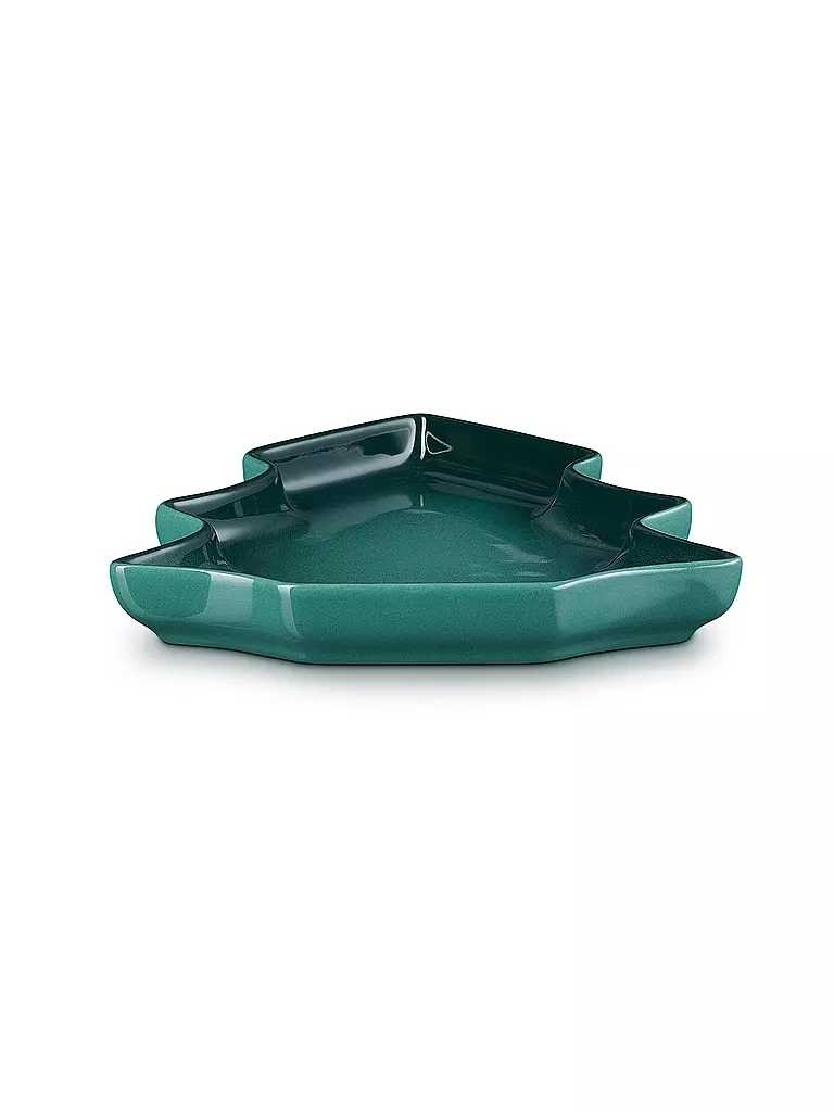 LE CREUSET | Teller in Tannenbaumform aus Steinzeug 19cm Artichaut    | petrol