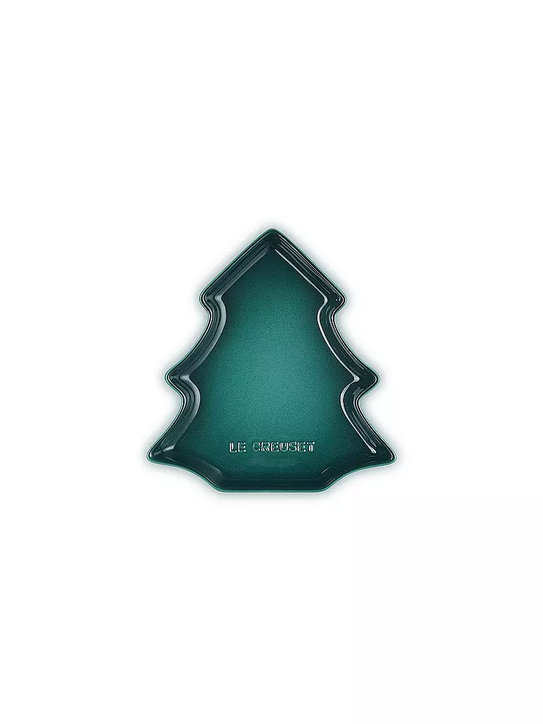 LE CREUSET | Teller in Tannenbaumform aus Steinzeug 19cm Artichaut    | petrol