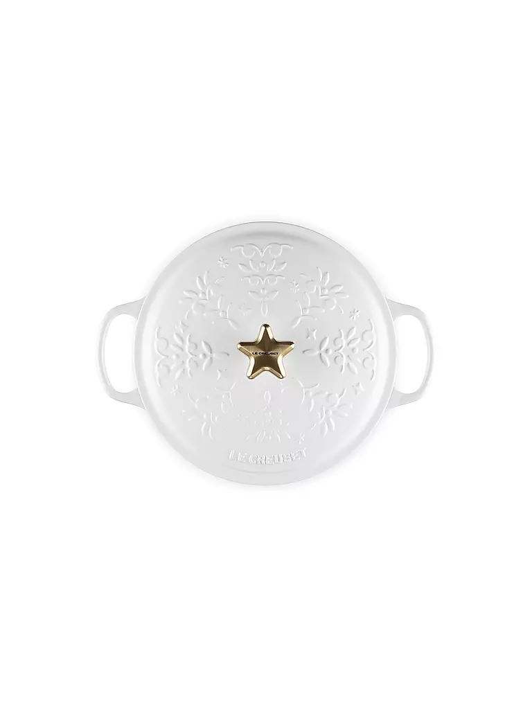 LE CREUSET | Weihnachts Bräter mit Deckel 24cm/4,2l SIGNATURE Cotton | beige