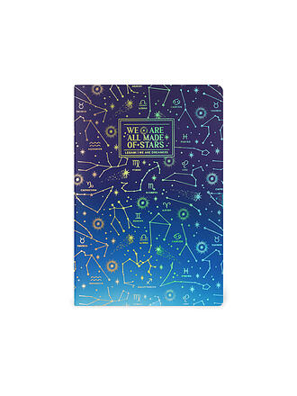 LEGAMI | Liniertes Notizbuch - A5 Blatt - Medium Stars 