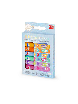 LEGAMI | 6 Mini-Textmarker-Set - Teddy´s Superpower 