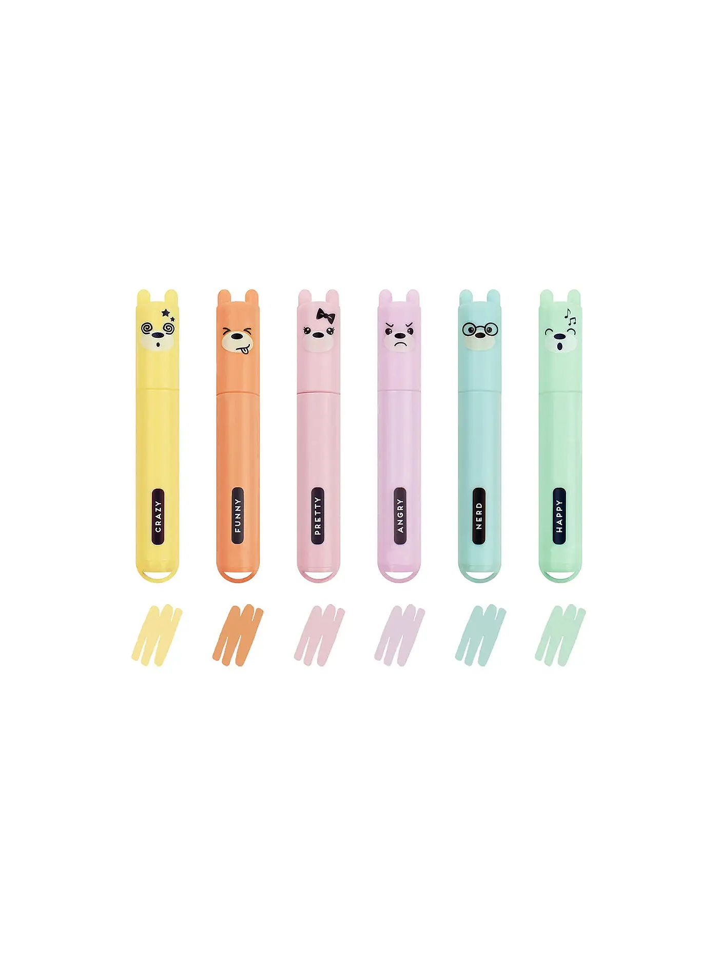 LEGAMI | Set mit 6 Mini-Textmarkern TEDDY'S STYLE | keine Farbe