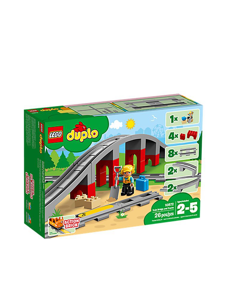 Lego Duplo - Eisenbahnbrücke Und Schienen 10872