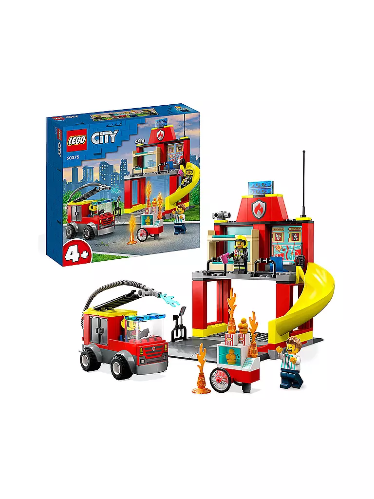 LEGO | City - Feuerwehrstation und Löschauto 60375 | keine Farbe
