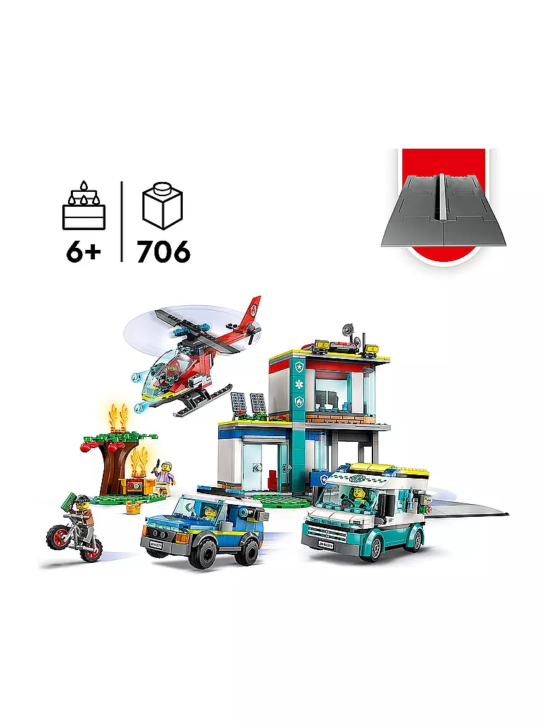 LEGO | City - Hauptquartier der Rettungsfahrzeuge 60371 | keine Farbe