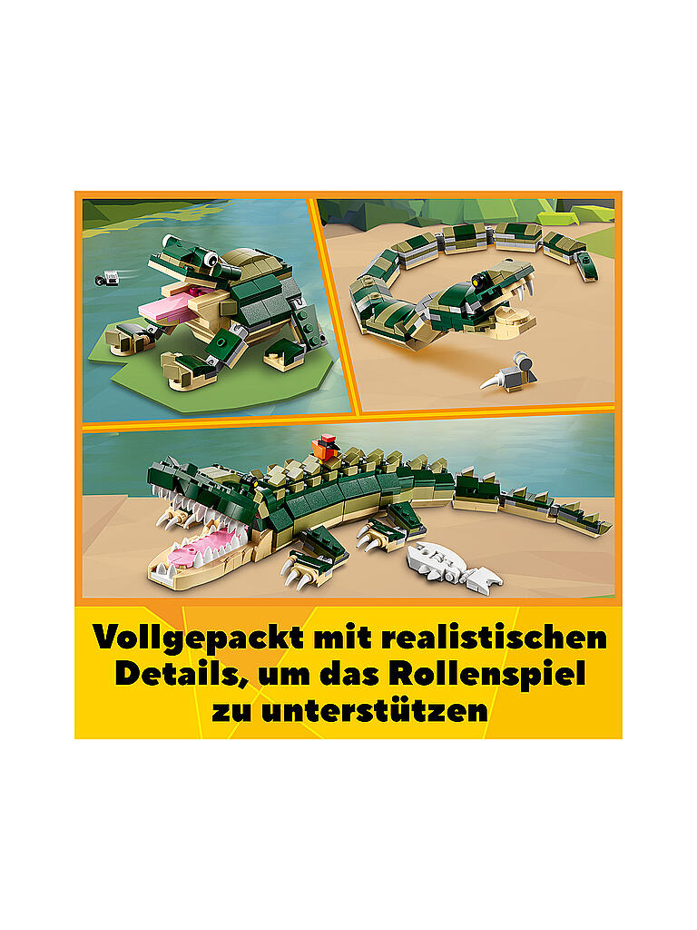 LEGO | Creator 3-in-1-Set – Krokodil 31121 | keine Farbe