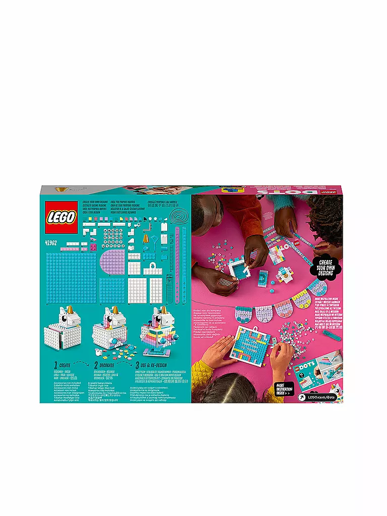 LEGO Dots - Farbe keine Familienkreativset Einhorn 41962