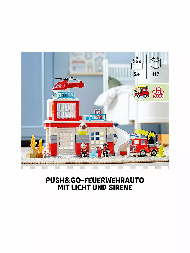 LEGO | Duplo - Feuerwehrwache mit Hubschrauber 10970 | keine Farbe