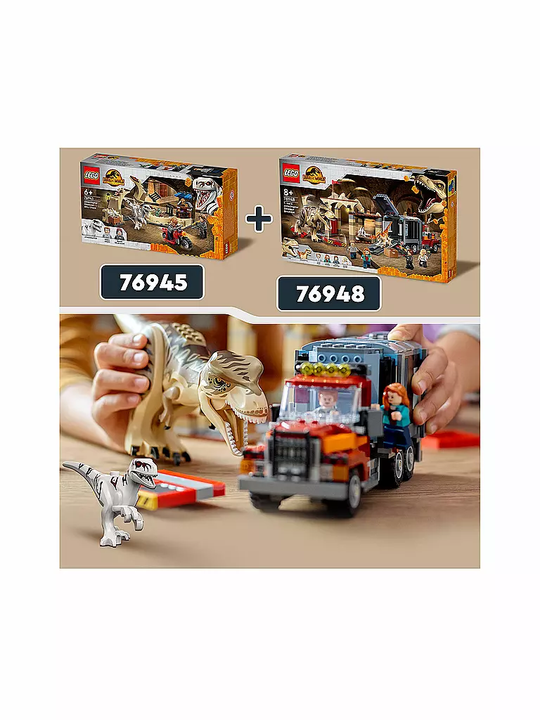 LEGO | Jurassic World - T-Rex & Atrociraptor: Dinosaurier-Ausbruch 76948 | keine Farbe