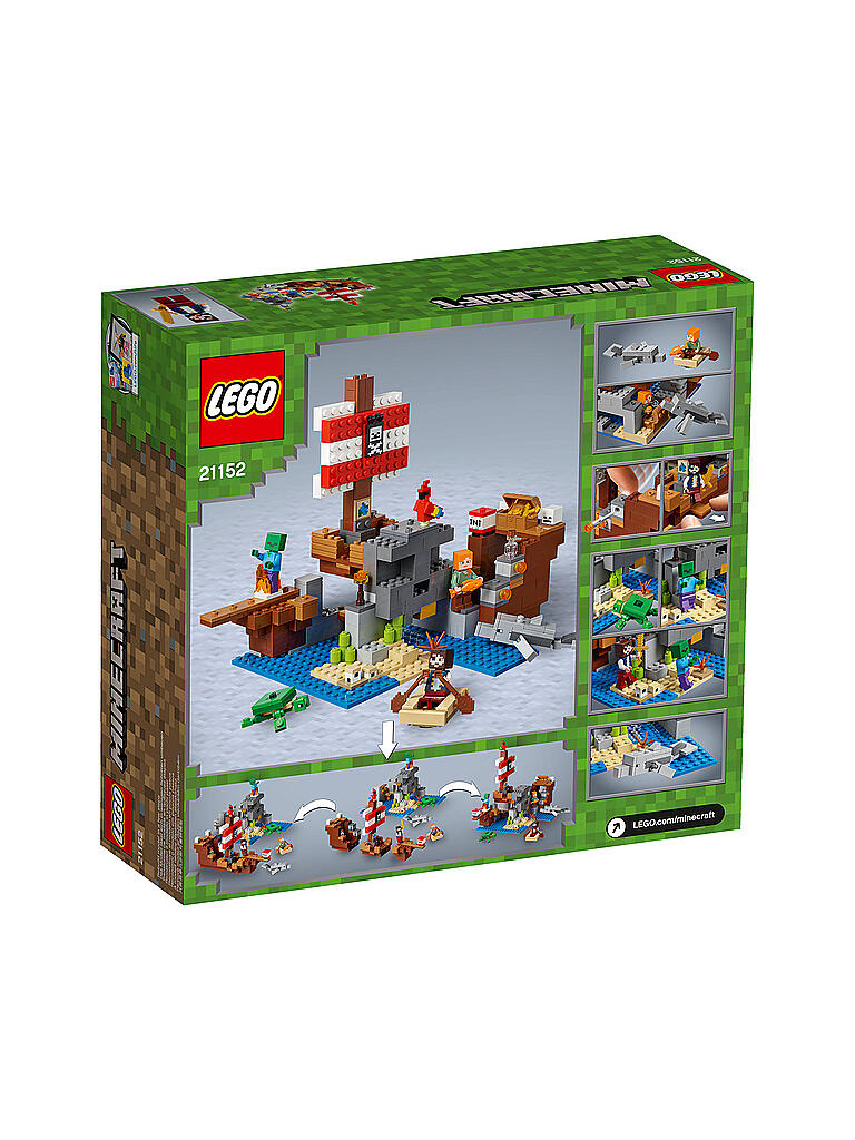 LEGO | Minecraft - Das Piratenschiff Abenteuer 21152 | transparent