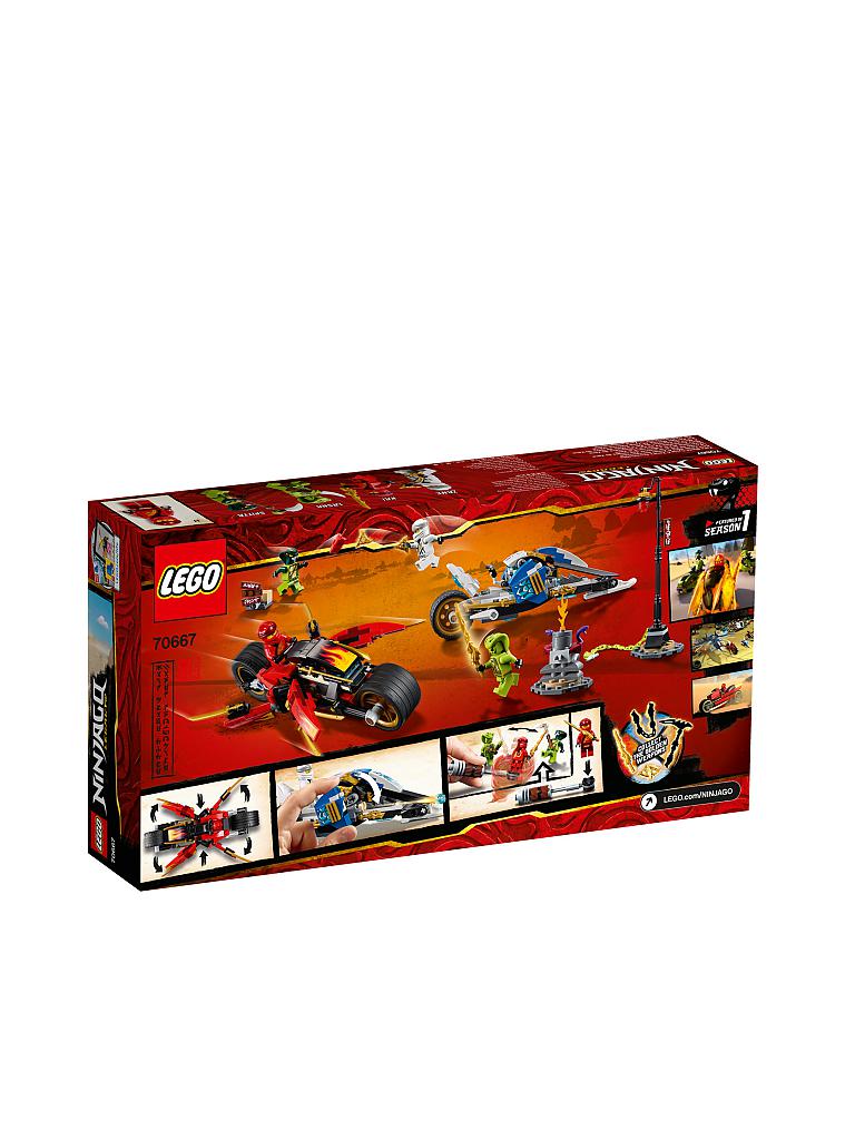 LEGO | Ninjago - Kais Feuer-Bike und Zanes Schneemobil  70667 | transparent