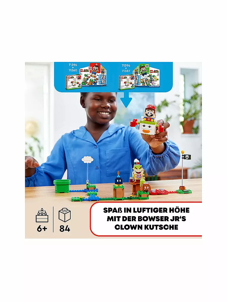 LEGO | Super Mario™ - Bowser Jr‘s Clown Kutsche – Erweiterungsset 71396 | keine Farbe