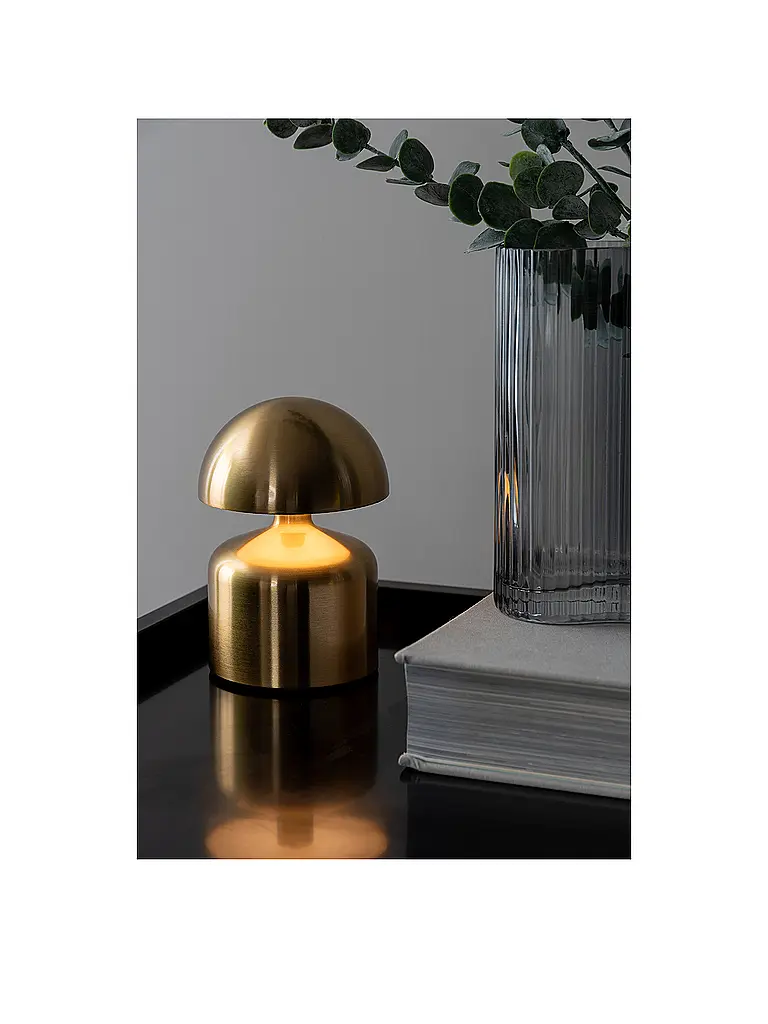 LEITMOTIV | LED Tischlampe IMPETU Brushed Gold  | gold